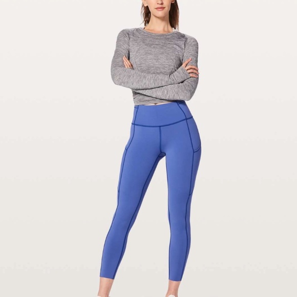 Lululemon Fast & Free 7/8 Tight II *Nulux 25" Moroccan Blue - Picture 3 of 6